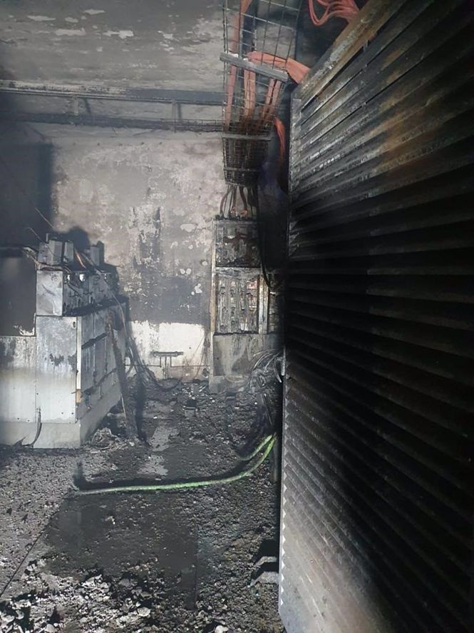 Interior de las instalaciones después del incendio (ENDESA)