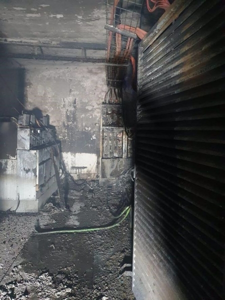 Interior de las instalaciones después del incendio (ENDESA)