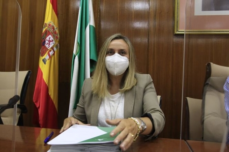 Marifran Carazo durante la comisión de fomento (JUNTA)