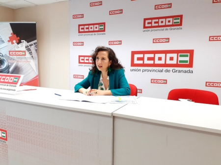   La secretaria general de CCOO Enseñanza en Granada, Mercedes González Liñán (CCOO)
