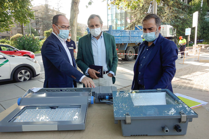 Nuevo alumbrado en el entorno del Palacio de Congresos (JAVIER ALGARRA/ AYUNTAMIENTO)