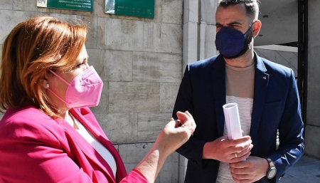 Mari Carmen Pérez y Jesús Fernández (IU) 