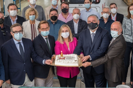 Marifran Carazo ha celebrado el cuarto aniversario del metro (JUNTA)