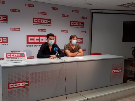 Raul Caro en rueda de prensa (CCOO)