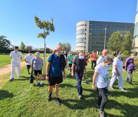 Pacientes realizando su rehabilitación cardíaca (HUSC)