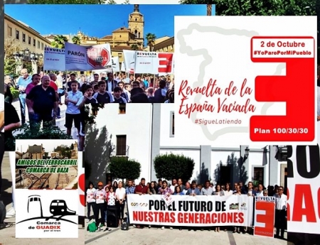 Manifestación convocada por la España Vciada (AAF BAZA)