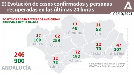 Evolución diaria de la pandemia en Andalucía (JUNTA DE ANDALUCÍA) 
