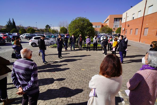 Imagen de la visita a la parcela (PSOE)