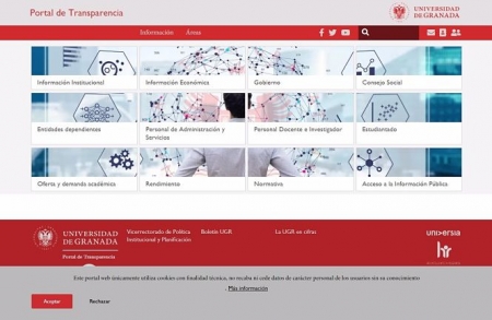Captura de pantalla del portal de transparencia de la UGR (EUROPA PRESS)
