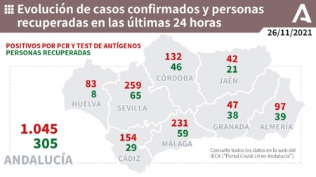 Evolución diaria de la pandemia en Andalucía (JUNTA DE ANDALUCÍA) 