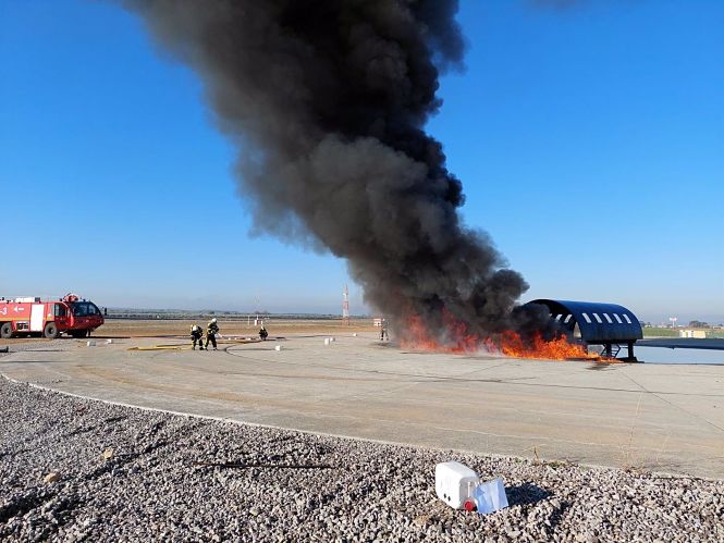 Simulacro de accidente en el aeropuerto de Granada (AENA) 