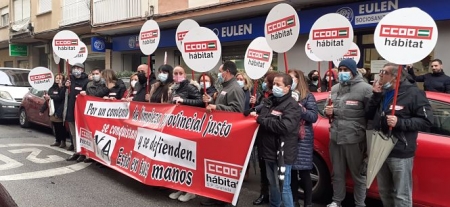 Concentración de las trabajadoras de limpieza (CCOO) 