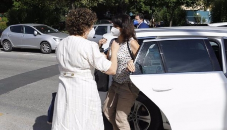 Juana Rivas, acude a el Centro de Inserción Social Matilde Cantos en Granada (ÁLEX CÁMARA - EUROPA PRESS) 