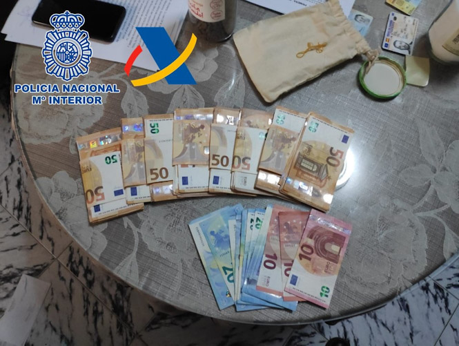 Dinero incautado en la operación `Otrofrente` (POLICÍA NACIONAL) 