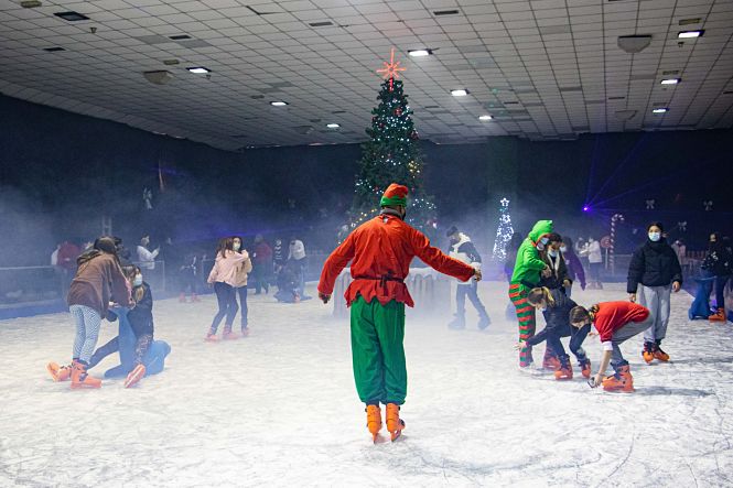 Imagen de la pista de hielo de esta edición de Juveándalus (FERMASA) 