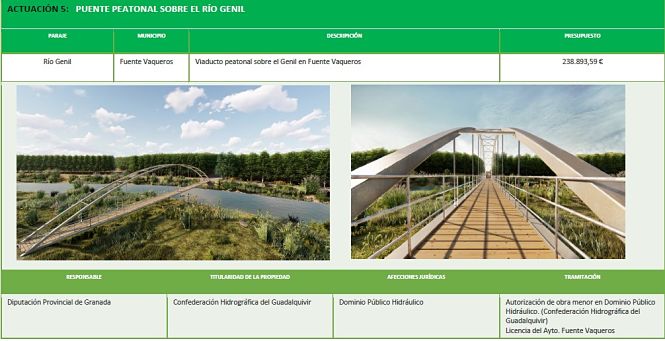 Pasarela peatonal en el Río Genil (DIPUTACIÓN) 