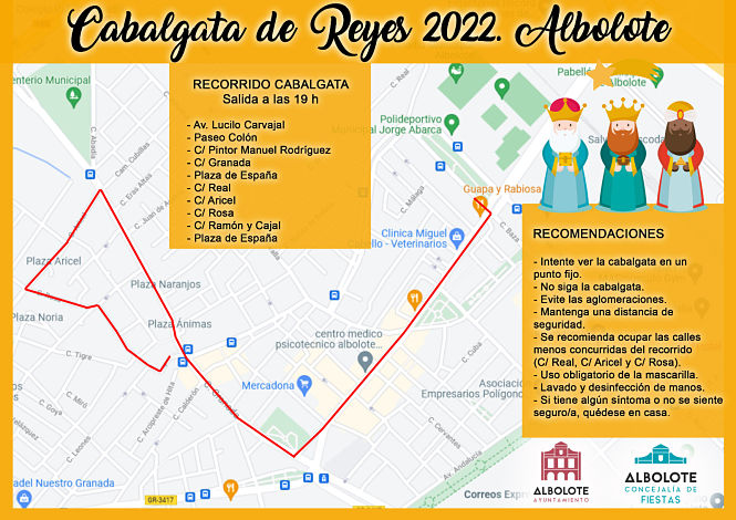 Plano de la cabalgata en Albolote (AYTO. ALBOLOTE) 