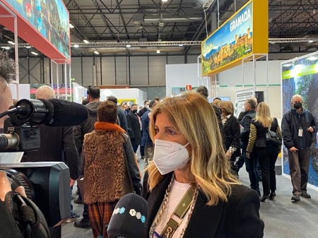 La portavoz adjunta del Grupo Municipal Popular, Eva Martín en Fitur (PP)