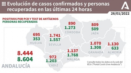Evolución diaria de la pandemia en Andalucía (JUNTA DE ANDALUCIA)