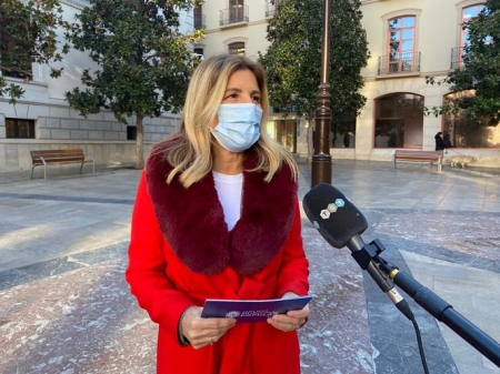 Eva Martín en la Plaza del Carmen (PP)