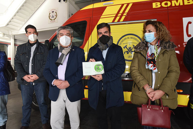 Imagen de la visita al Parque de Bomberos de Loja (R. MARTÍNEZ / DIPGRA) 