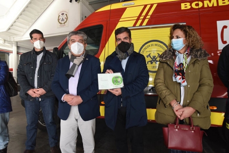 Imagen de la visita al Parque de Bomberos de Loja (R. MARTÍNEZ / DIPGRA) 