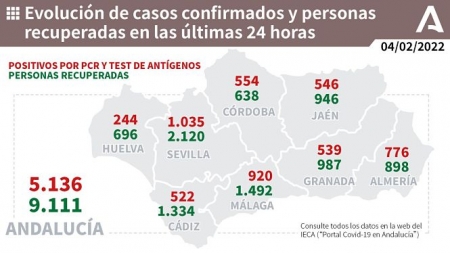 Evolución diaria de la pandemia en Andalucia (JUNTA DE ANDALUCÍA)