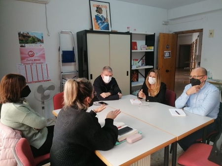 Imagen de la reunión con trabajadoras de ayuda a domicilio (CIUDADANOS)