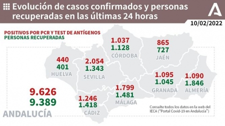 Evolución diaria de la pandemia en Andalucia (JUNTA DE ANDALUCÍA)