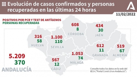 Evolución diaria de la pandemia en Andalucia (JUNTA DE ANDALUCÍA)
