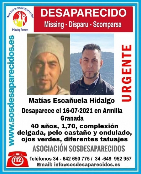 Matías Escañuela ya ha sido localizado (SOS DESAPARECIDOS) Matías Escañuela ya ha sido localizado (SOS DESAPARECIDOS)