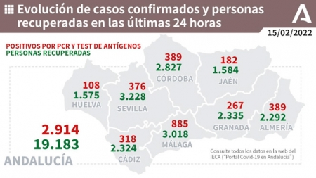 Evolución diaria de la pandemia en Andalucía (JUNTA DE ANDALUCÍA) 