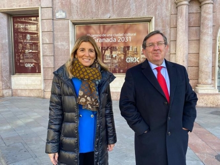 Eva Martín y Luis González en rueda de premsa (PP)