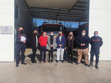 Imagen de la visita al parque de bomberos de Almuñécar (DIPGRA)