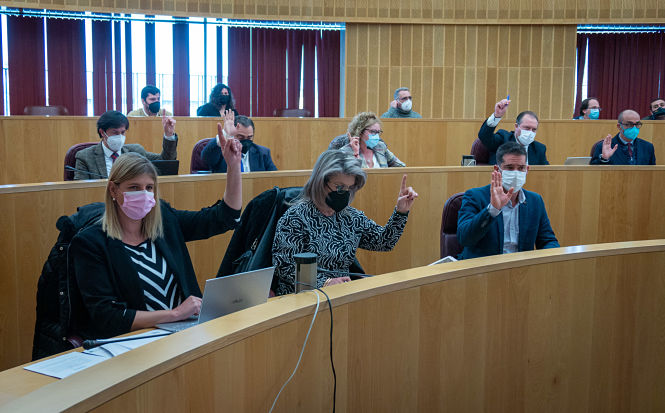 Grupo Popular durante el pleno de Diputación (PP)
