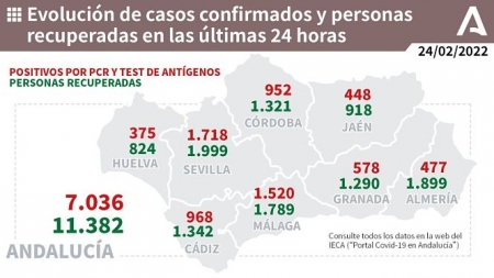 Evolución diaria de la pandemia en Andalucia (JUNTA DE ANDALUCÍA)