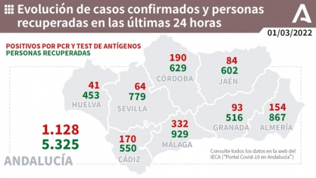 Evolución diaria de la pandemia en Andalucía (JUNTA DE ANDALUCÍA) 