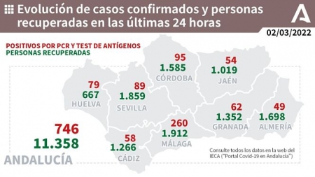 Evolución diaria de la pandemia en Andalucia (JUNTA DE ANDALUCÍA)