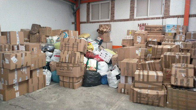 Material recogido para Ucrania (AYTO. CHURRIANA)