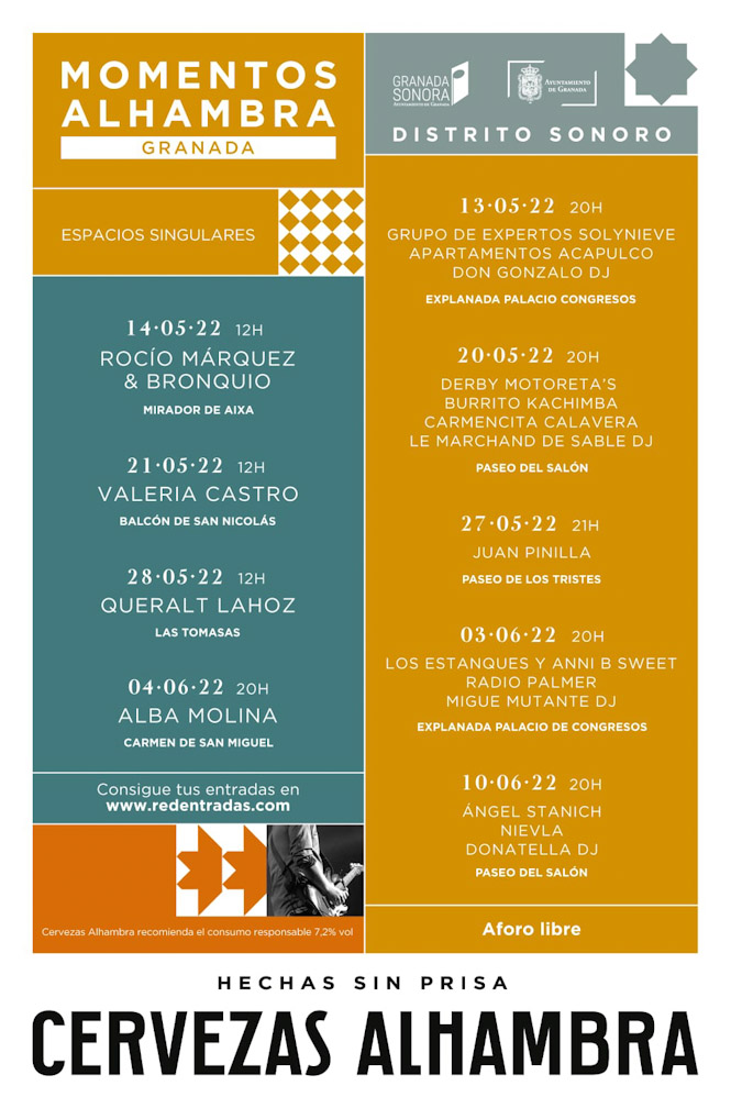 Programación de `Momentos Alhambra distrito sonoro` (AYTO. GRANADA)