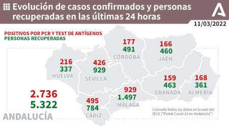 Evolución diaria de la pandemia (JUNTA)