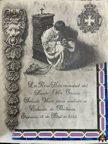 Venia de la hermandad del Vía Crucis (VIA CRUCIS GRANADA)