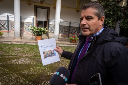 El portavoz del Grupo Municipal Popular en el ayuntamiento de Granada, César Díaz (PP) 