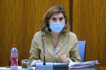 La consejera de Empleo, Formación y Trabajo Autónomo, Rocío Blanco, en el Parlamento de Andalucía (JUNTA DE ANDALUCÍA) 