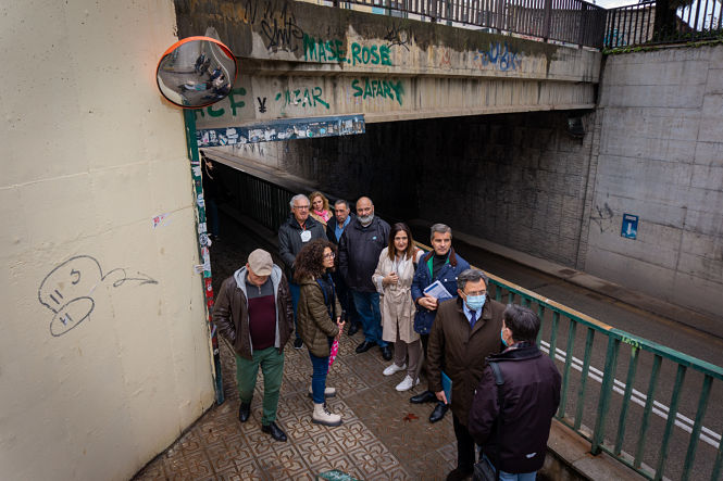 Imagen de la visita al túnel de Villarejo (PP)