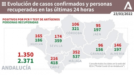 Evolución diaria de la pandemia en Andalucía (JUNTA DE ANDALUCÍA) 