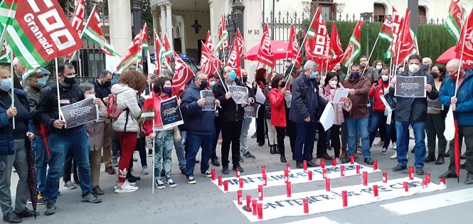 Imagen de la concentración (CCOO) 