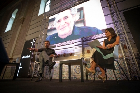 Antonio Banderas y Miguel Ríos en el sexto foro `Granada Conectada` `(GRANADA CONECTADA) Antonio Banderas y Miguel Ríos en el sexto foro `Granada Conectada` `(GRANADA CONECTADA)