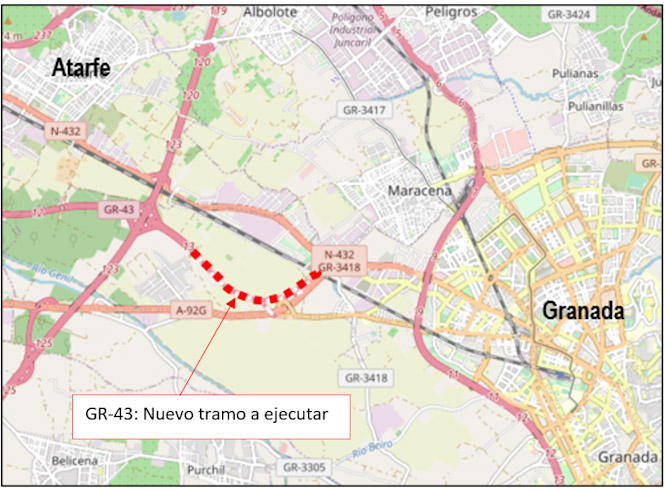Tramo donde se realizará la obra (SUBDELEGACIÓN)