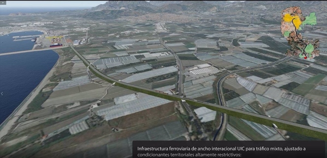 Trazado del tren entre el Puerto de Motril y Granada (REMITIDO POR EL PUERTO DE MOTRIL)